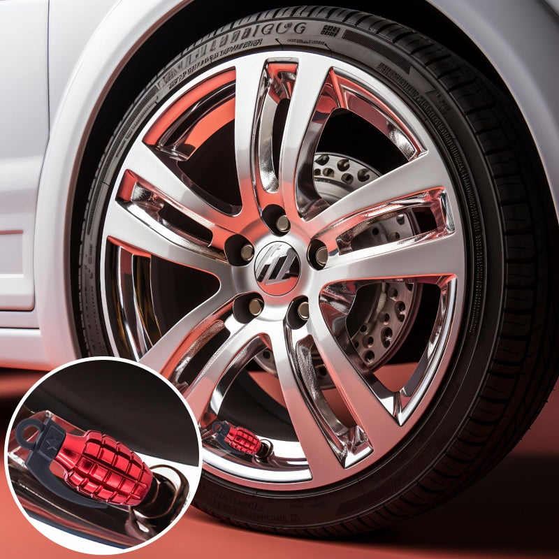 MEAJOO 4PCS Car Tire Valve Stem Caps, Air Caps Cover, Aluminum Alloy Corrosion Resistant Airtight Dust Proof Covers fits Cars, Trucks, Bikes, Motorcycles, Bicycles Tire Caps(Red) - Image 3